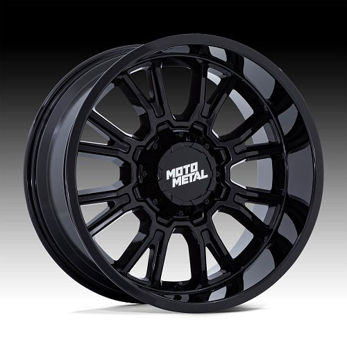 Moto Metal MO810 Legacy Gloss Black Custom Truck Wheels 1